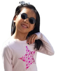 Kids Children Size Hippie Round Circle Lens Lennon Metal Sunglasses (Age 3-12)