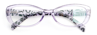 Women Leopard Print Translucent Progressive Reading Glasses - Zero Power On Top