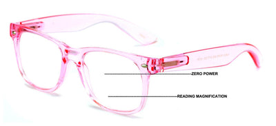 Progressive Reading Glasses - No Line or Bubble - Clear on Top Bifocals Reader