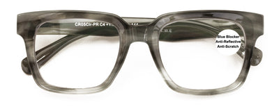 Large Square Oversized Anti Blue Blocker Reading Glasses - UV Protection Clear