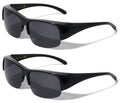 Half Rim Polarized FIT OVER Sunglasses Wear Over Prescription Eyeglasses Unisex