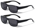 2 Pairs of Rectangular Polarized Fit Over Sunglasses Wear Over Eyeglasses Unisex