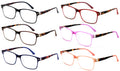 6 Pairs Women Fashion Reading Glasses - Lightweight Clear Lens Reader Torto 7018 - Vision World