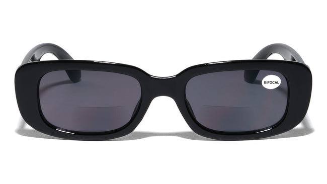 BIFOCAL Women Bold Rectangular Reading Sunglasses Animal Outdoor Reader Glasses
