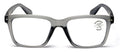 Men Matte Bold Progressive Reading Glasses - Clear Zero Power On Top - No Bubble