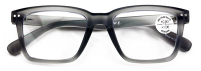 Men Matte Bold Progressive Reading Glasses - Clear Zero Power On Top - No Bubble