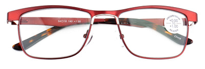 Men Large Metal Clear Progressive Reading Glasses Zero Power On Top - No Bubble