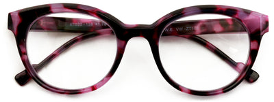 Women Round Progressive Clear Bifocal Reading glasses -No Line Zero Power on ToP