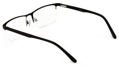 Men Premium Optical Frame Wide Large Head Reading Glasses Half Rim Metal 149MM