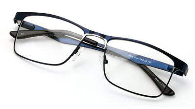 New Men Rectangular Metal Non-prescription Glasses Clear Lens Eyeglasses Frame - Vision World