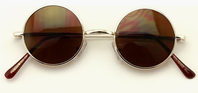 New Small Round Hipster Fashion Sunglasses Metal UV Protection Potter Fit Kids or Teenager - Vision World