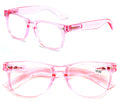 2 Pairs Transparent Neon Classic clear frame reading glasses unisex readers lot