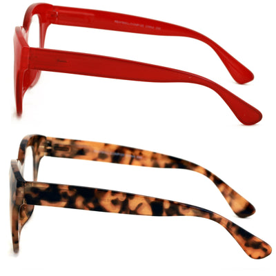 2 Pairs Glasses Blue Light Blocking, UV Computer Readers Reading Bold Eye Clear