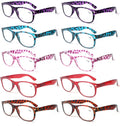 10 Pairs Comfortable Classic Reading Glasses for Men or Women – Lightweight Read
