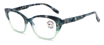 Women Cateye Blue Blocker Reading Glasses - UV Protection Reader with AR Coating