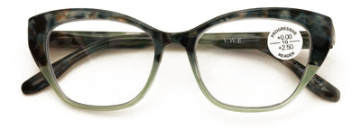 Women Cateye Progressive Clear Bifocal Reading glasses - No Line or Bubble - Zer