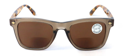 Men Square Bifocal Reading Sunglasses - UV Protection Comfortable Fashion Reader