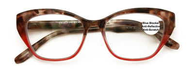 Women Cateye Blue Blocker Reading Glasses - UV Protection Reader with AR Coating