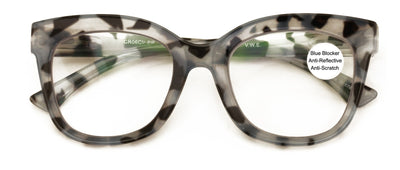 Women Large Oversized Blue Blocker Reading Glasses AR Coating Clear Lens Reader