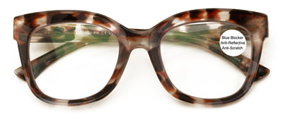 Women Large Oversized Blue Blocker Reading Glasses AR Coating Clear Lens Reader