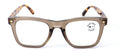Men Square Blue Blocker Reading Glasses - AR Coating - Anti-Scratch Clear Reader