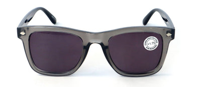 Men Square Tinted Reading Glasses - Fully Magnified Lens Reader - UV Protection