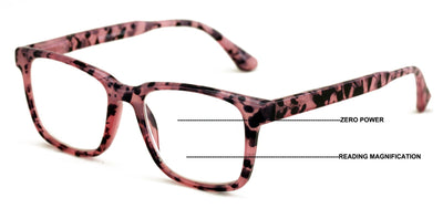 Women Progressive Reading Glasses No Line Clear on Top Bifocals Reader - Marble