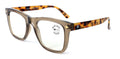 Men Square Blue Blocker Reading Glasses - AR Coating - Anti-Scratch Clear Reader