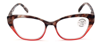 Women Cateye Progressive Clear Bifocal Reading glasses - No Line or Bubble - Zer