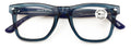 Men Square Blue Blocker Reading Glasses - AR Coating - Anti-Scratch Clear Reader