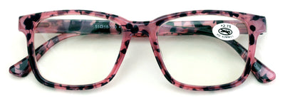 Women Progressive Reading Glasses No Line Clear on Top Bifocals Reader - Marble