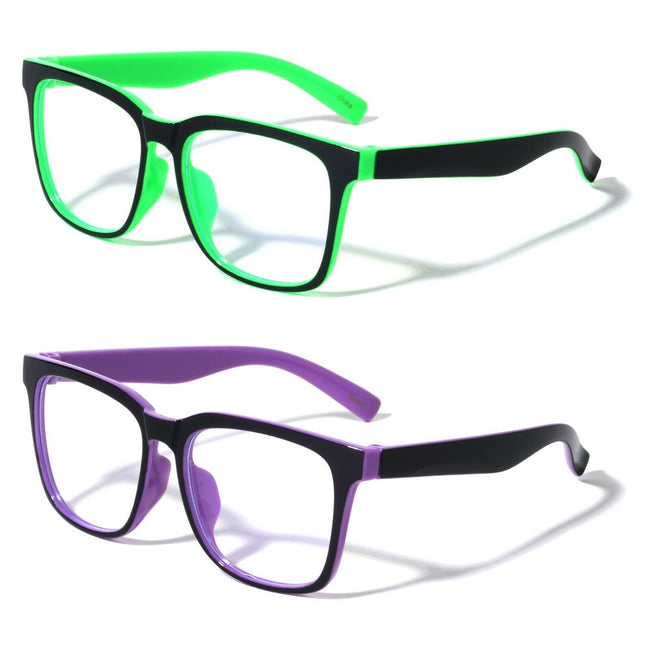 2 Pairs Kids Blue Light Blocking Glasses, Anti Eyestrain - Computer Ages 4 to 11 - Vision World