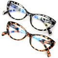2 Pairs Women Cateye Glasses Reading Readers Anti Blue Light UV Eye Protection