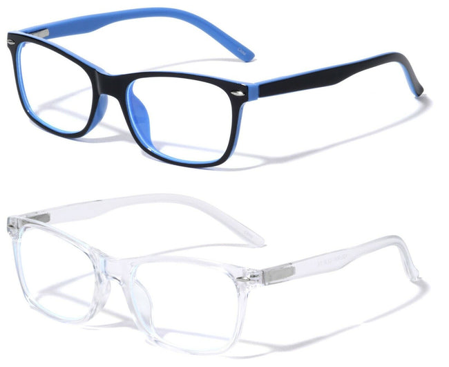 2 Pairs Kids Blue Light Blocking Glasses Anti Eyestrain UV Protection Computer - Vision World