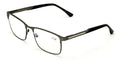 Men Premium Rectangular Stainless Steel Reading Glasses /w Anti-Blue Lens Reader - Vision World