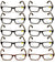 10 Pairs Reading Glasses Blue Light Blocker Black - Computer Anti Fatigue UV - Vision World