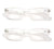 2 Pairs Clear Frame Rectangular Reading Glasses - No Logo Simple Readers - Vision World