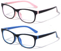 2 Pairs Kids Blue Light Blocking Glasses, Anti Eyestrain UV Protection Computer - Vision World