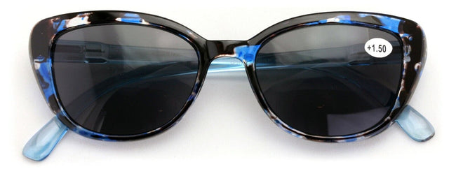 Women's Bifocals Reading Sunglasses Reader Glasses Vintage Outdoor Cateye Leopar - Vision World