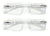 2 Pairs Lightweight Transparent Frame Clear Rectangular Readers Reading Glasses - Vision World