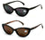 2 Pairs Women's Bifocals Reading Sunglasses Reader Glasses Outdoor Cateye retro - Vision World