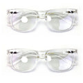 2 Pairs of Transparent Frame Bifocal Reading Glasses - Retro Bi-Focal Reader - Vision World
