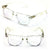 2 Pairs of Transparent Frame Bifocal Reading Glasses - Retro Bi-Focal Reader - Vision World