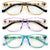 Reading Glasses 3 Pack Women Clear Translucent Reader Bulk Plaid Vertical Stripe - Vision World