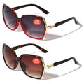 2 Pairs Women Bifocal Oversized Reading Sunglasses Rhinestones - UV400 Glasses