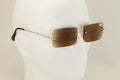 Men Metal Rimless Outdoor Reading Sunglasses - Rectangle Full Lens Tinted Reader