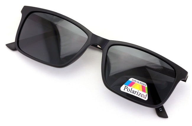 Men Premium Polarized TR90 Extended Metal Temple Large Sunglasses