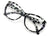 Oversize Women Reading glasses - Magnified Readers Cateye Vintage Jackie Leopard