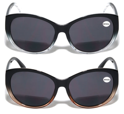 2 Pairs Women Bifocal Reading Sunglasses Reader Glasses Cateye Vintage Jackie O