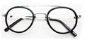 Vintage Inspired Metal Bridge and Temple - Clip-On Look Clear Lens Eye Glasses - Vision World